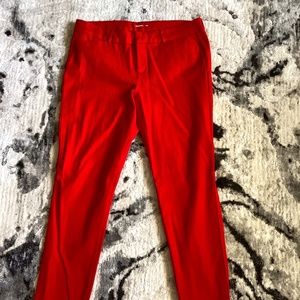 Red ankle pants